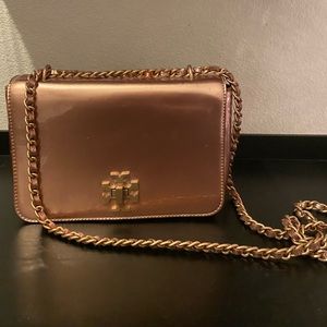 Tory Burch rose gold chain bag